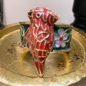 Bird Cloisonné Napkin Rings